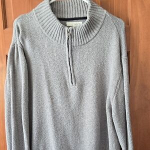 Hawker Rye Gray Sweater with Half-Zip